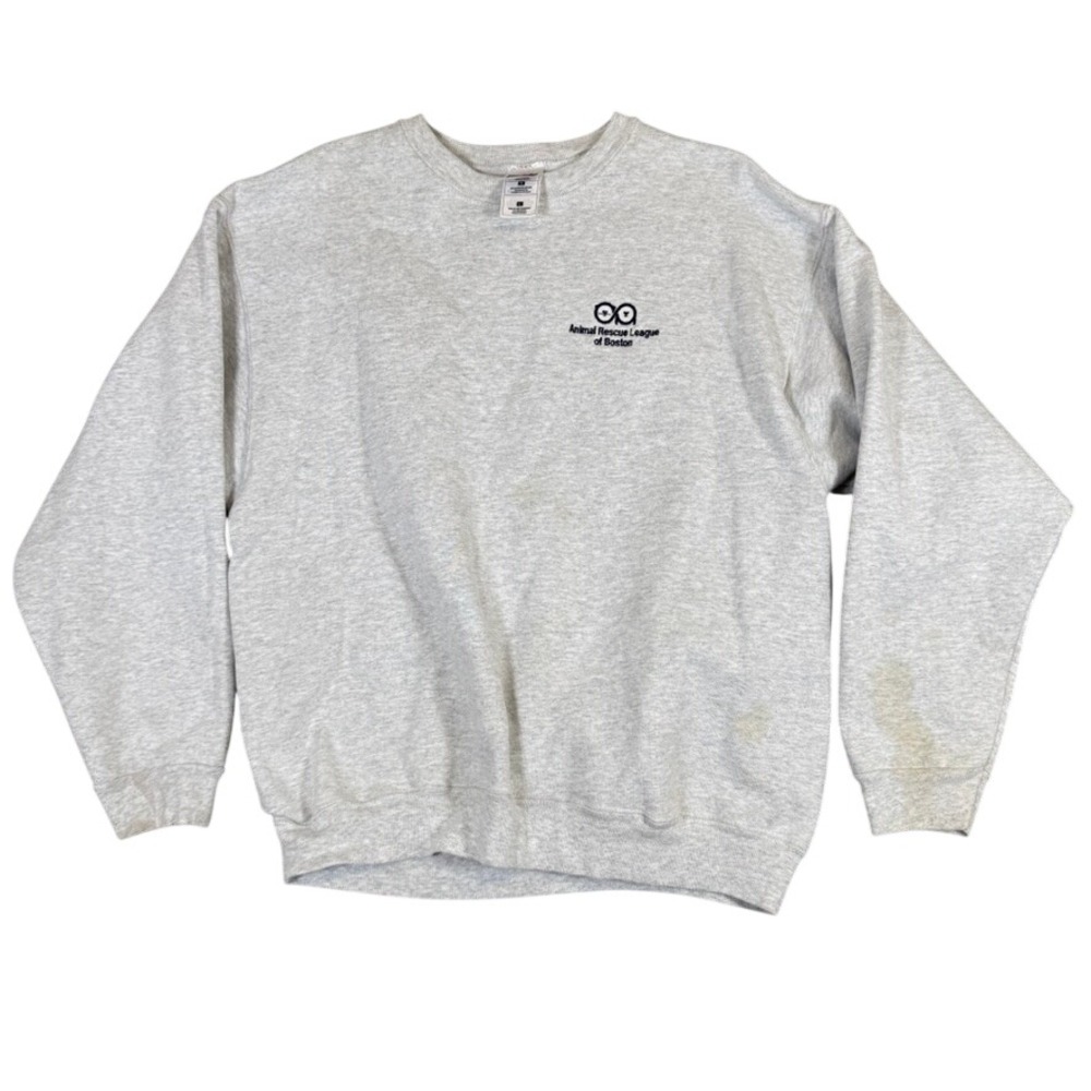 Fruit of the Loom Super Cotton Sweatshirt Grey Animal Rescue League Boston Large